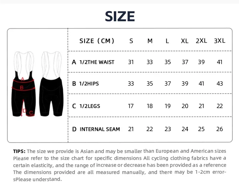 YKYWBIKE Herren Radsport Pro Trägerhose 6 Stunden Fahrt Sommer Atmungsaktive Fahrrad-Tights Belgien Gepolsterte Fahrrad-Trägerhose Italien MITI – Detail 9