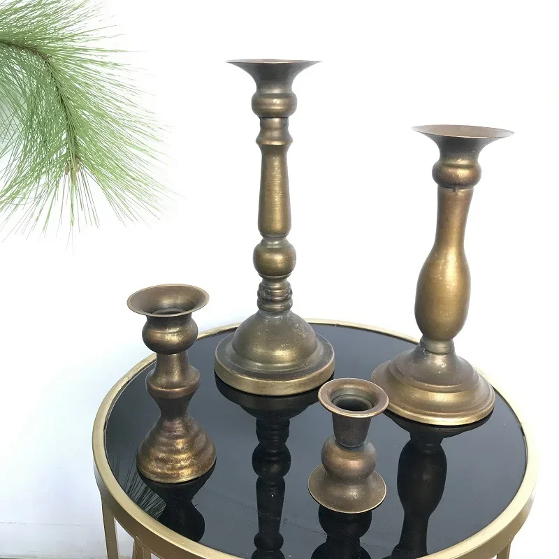 Single Headed Metal Candlestick Romantic Wedding Decorations Iron Art Candle Holders Living Room Candlelight Dinner Decoration candle holders