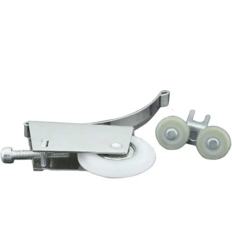 1 Set Screen Door Tension Spring with Dual 30mm Plastic Rollers, Silent Sliding Door Rollers Upper Imitation Shaft Double Wheel