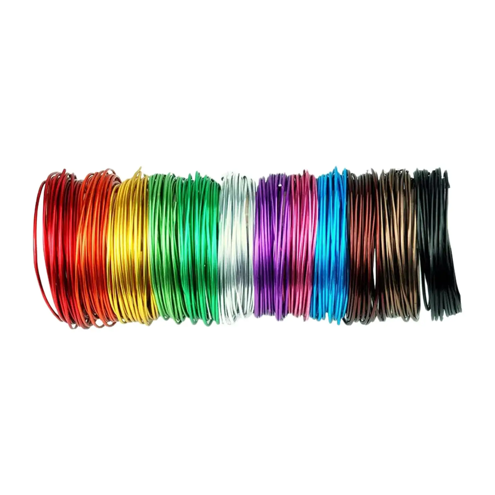 12Pcs Aluminium Wire Jewelry Making Wire 10M Long Multicolor 1mm Craft Cord Bendable Metal Wire for Modeling Dolls Skeleton