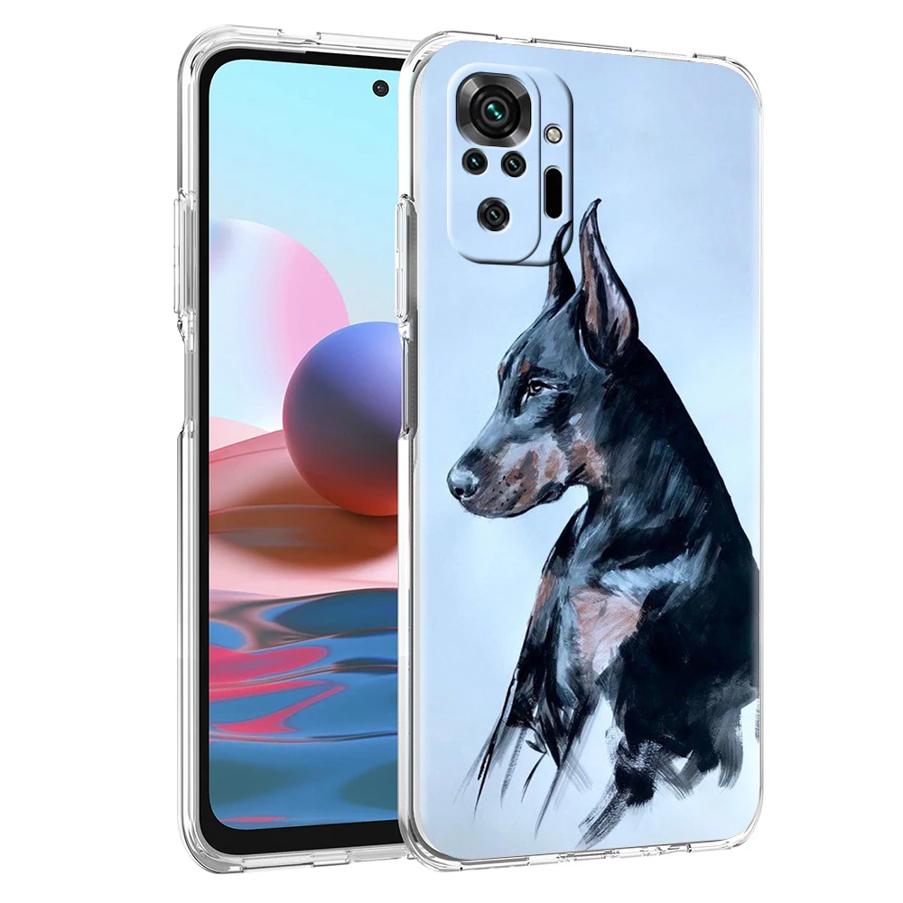 Transparent Doberman Dog Silicone Phone Case Cover