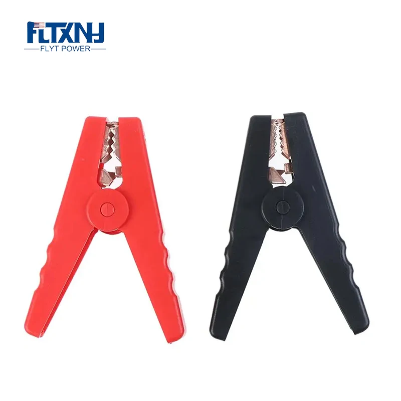 2 Pieces 100A Large crocodile clip car battery charger insulation clip