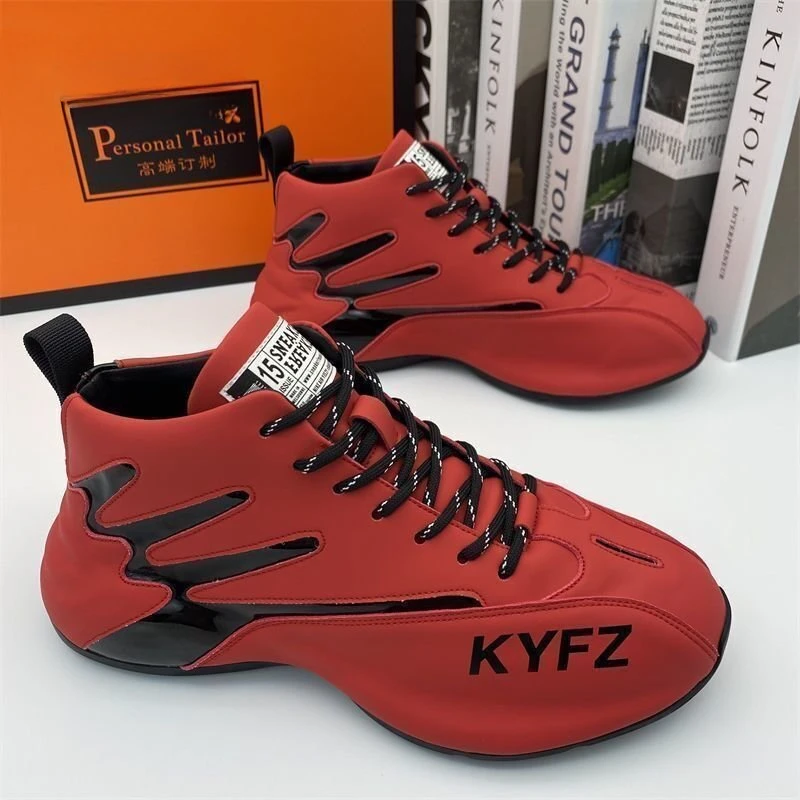 

Уличная модная мужская обувь, спортивные Цветные Лоскутные кроссовки для бега на массивной подошве, кожаные водонепроницаемые кроссовки с увеличенной платформой