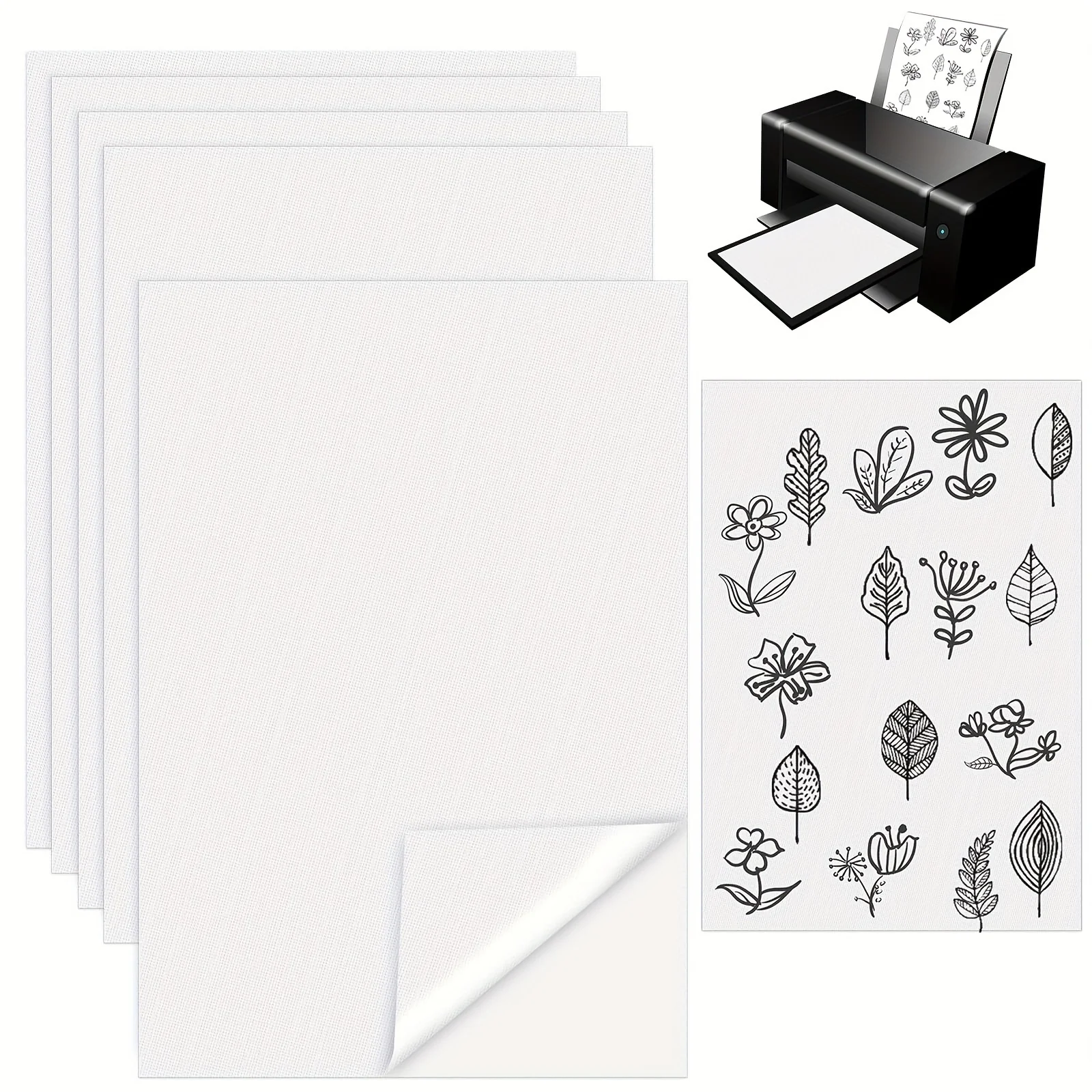 15 Blatt Wasserlöslicher Stickerei-Stabilisator - A4 Selbstklebendes Transferpapier für Handnähmuster