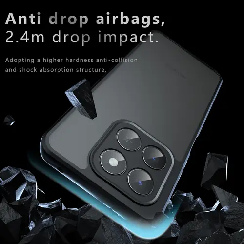 For Honor 400 Smart Case Matte Translucent Airbag Acrylic Armor Frosted Transparent Shell Shockproof Back Cover Funda - Image 2
