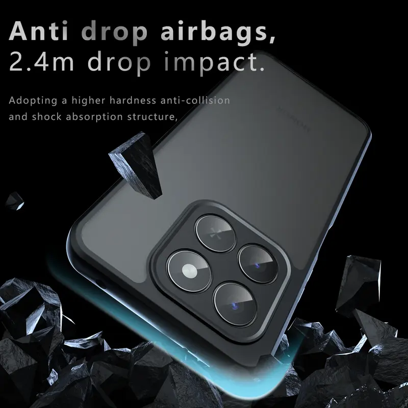 For Honor 400 Smart Case Matte Translucent Airbag Acrylic Armor Frosted Transparent Shell Shockproof Back Cover Funda - Image 2