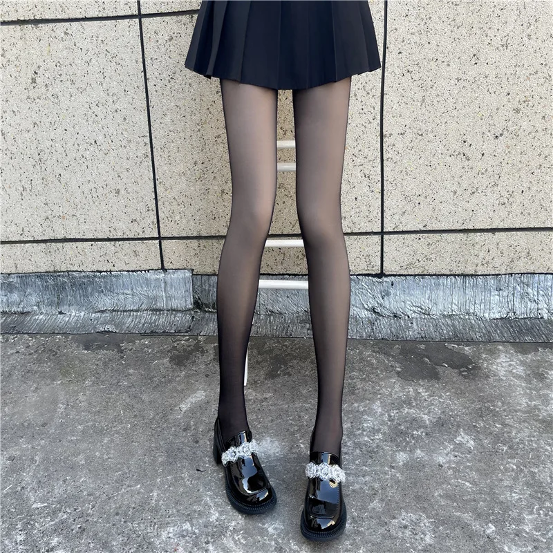 Factory Direct Supply Double-Layer Velvet Black Silk Autumn and Winter Superb Fleshcolor Pantynose Stockings Women's Thickened S