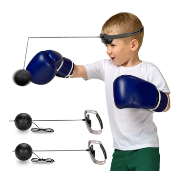 Palla da Boxe Hikeen con 2 Livelli di Difficoltà, Allenamento Regolabile per Agilità, Velocità di Pugno e Coordinazione Occhio-Mano