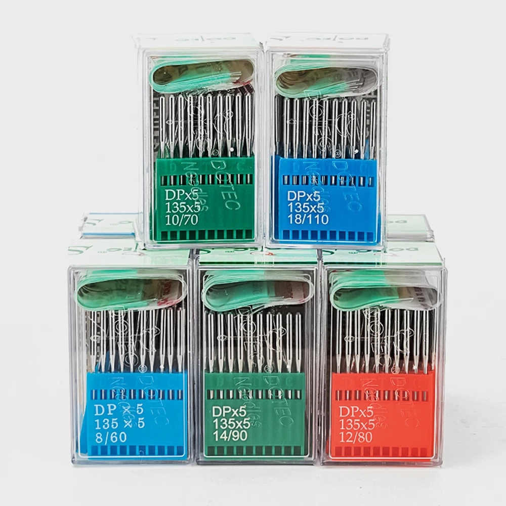 DOTEC 100PCS Sewing Needles DPx5  Twin Needle Lock Stitcher Sewing Machine  Bartack Machine Synchronous Sewing Machine Needle 4