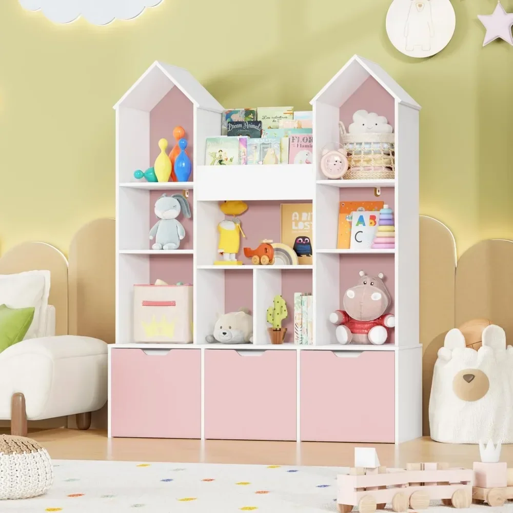 Kids Toy Storage Organizer with Castle Roof