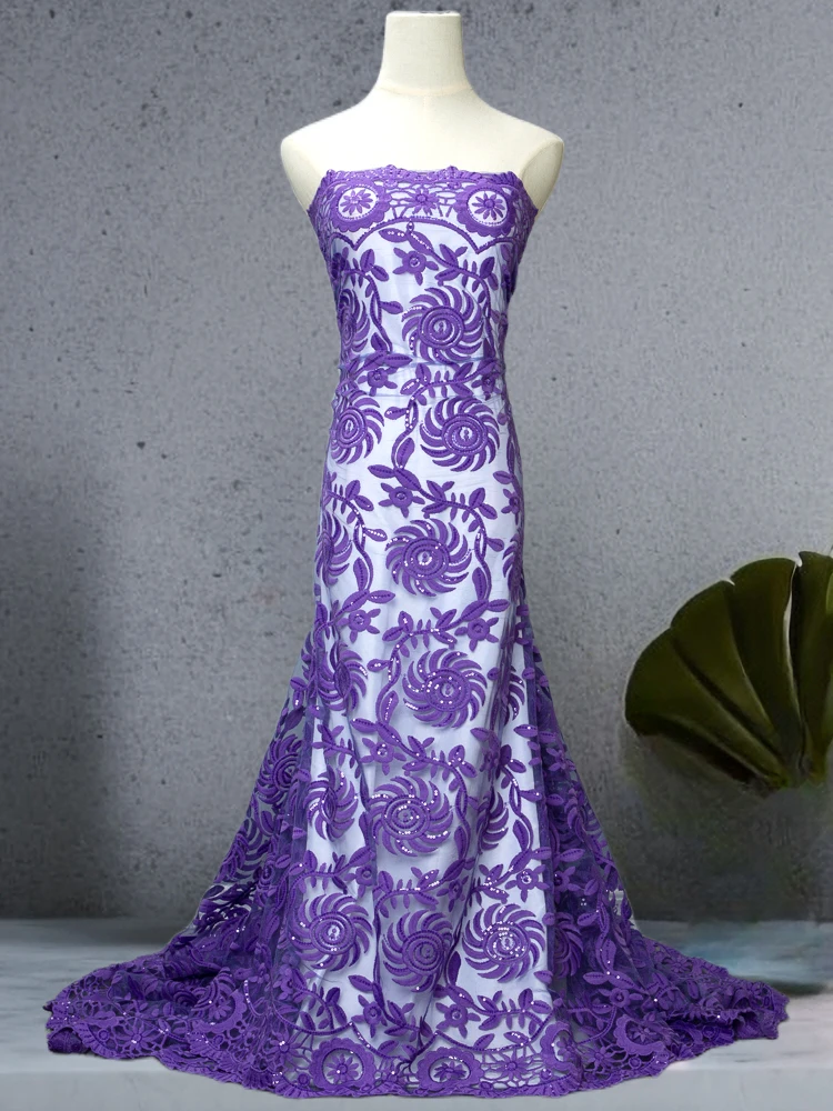 

Kalume Fashion French Tulle Lace Fabric 2023 High Quality Nigerian Wedding Sequins Embroidery African Lace Materials F3347