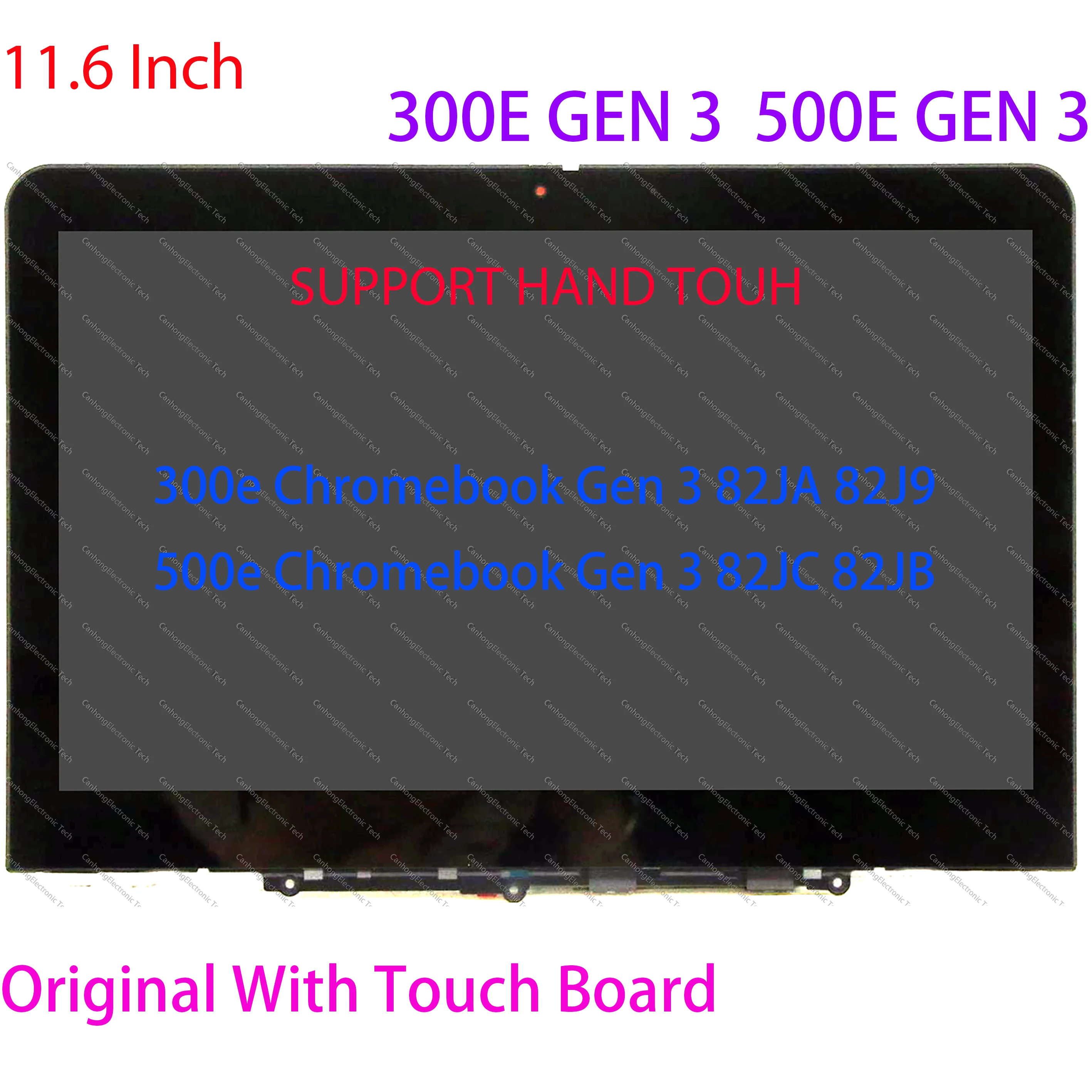 para Lenovo Chromebook 300e 3rd Gen 82ja 82j9 500e Gen 82jc 82jb 5d11c95892 Lcd Montagem da Tela de Toque 11.6 1366*768