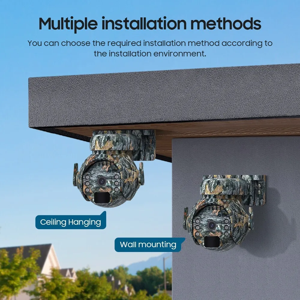 New solar powered camera, outdoor camouflage animal detection camera, 4G solar powered monitor