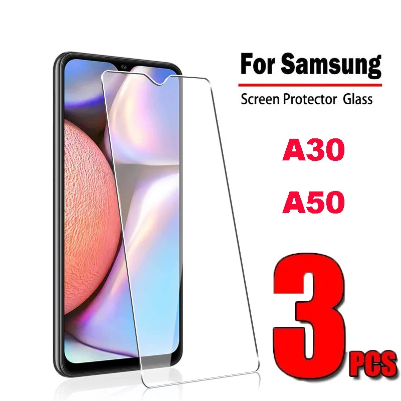 

3PCS Tempered Glass for Samsung Galaxy A30 A50 Screen Protectors Glass Films