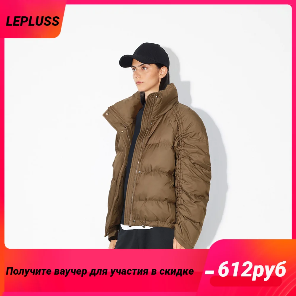 

LEPLUSS Design sense of casual loose drawstring down jacket female 2022 winter temperament bread clothes small short jacket