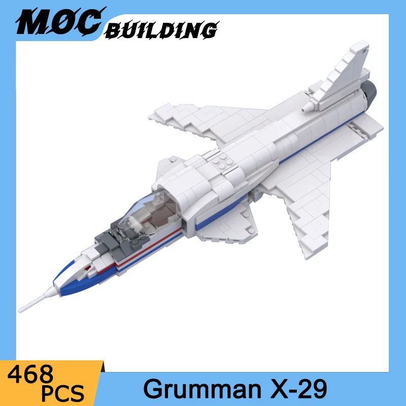 

MOC Building Blocks Grumman X-29 Jet Model 1:35 Miniscale Aircraft Assembly Bricks Creative Ideas Toys Display Collection Gifts