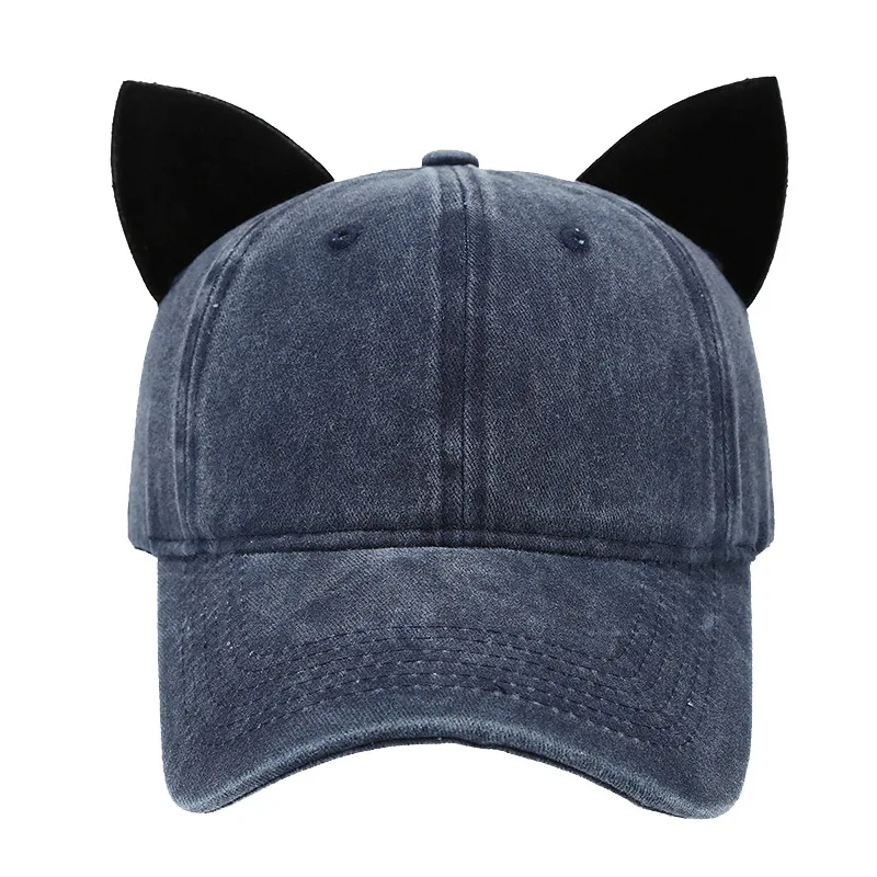 Cool Cat Ears Caps Cute Hat Women Streamer Cap Men's Punk Baseball Cap Brand Designer Caps Unisex Baseball Cap Men 5