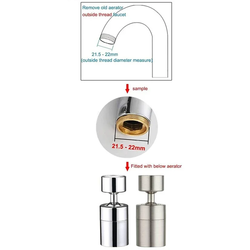 Faucet Aerator Head Splash-proof Filter Faucet 22 Mm Removable Kitchen Tap Water Saving Nozzle Sprayer 3 Colors  Bubbler Faucet