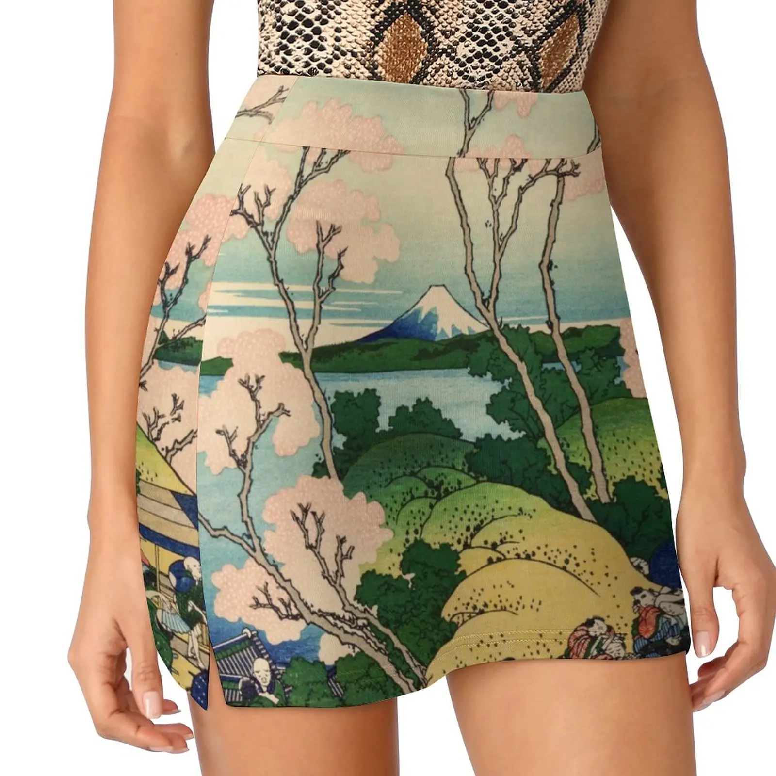 fuji from gotenyama - Katsushika Hokusai Light Proof Trouser Skirt Short skirts short skirts for women Skirt shorts visions of fuji artists from the floating world