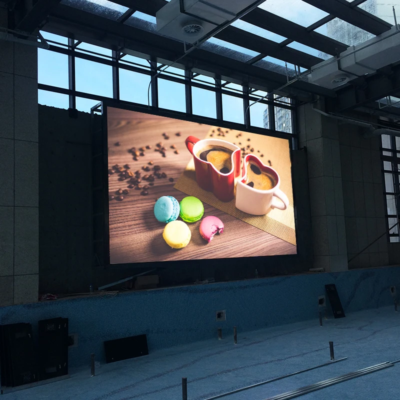 P1.25 ultra high definition small pitch COB indoor LED display screen, single die cast aluminum box size 600MMx337.5MM