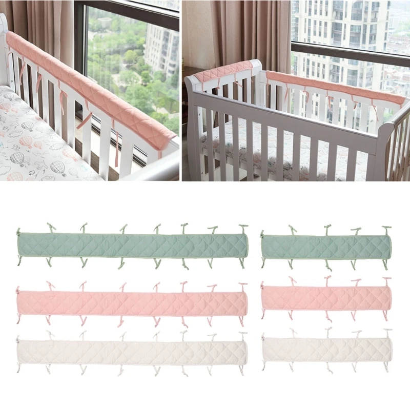 

Cotton Crib Bumper for Protection Wrap Edge Baby Anti-bite Solid Color Bed Fence Guardrail Baby Care Baby Safety Product
