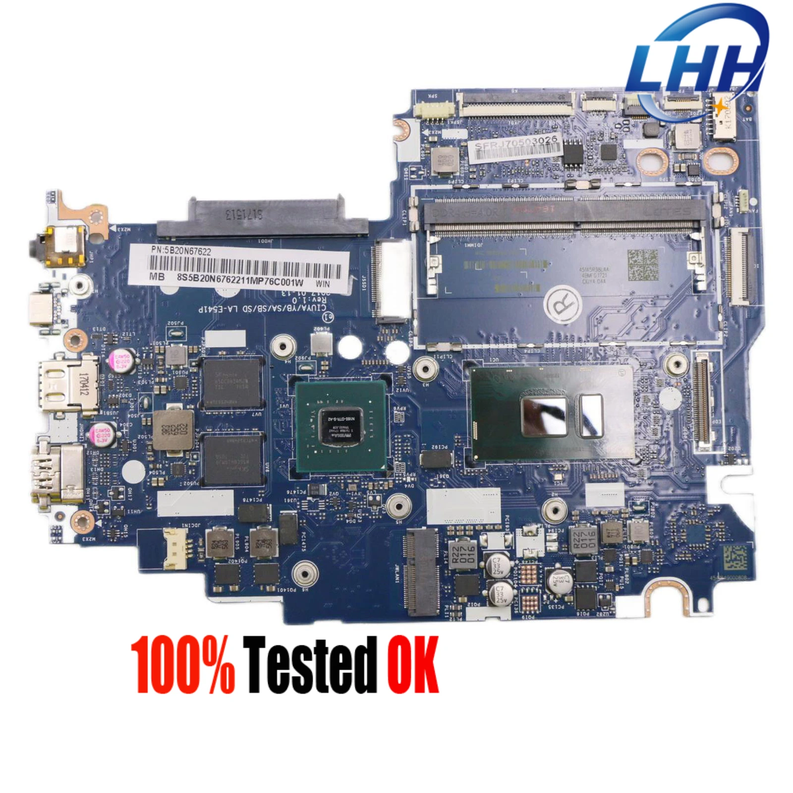 

Main Board LA-E541P For Lenovo Yoga 520-14IKB Laptop (ideapad) Flex 5-1470 Motherboard CPU I7-7500U DIS Tested OK