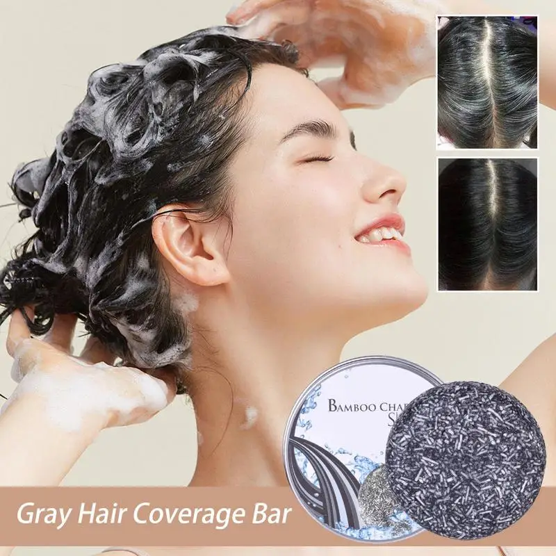 

Mane Gray Reverse Bar 50g Unisex Natural Darkening Soap Bamboo Charcoal Herbal Polyg onum Multiflorum Shampoo Soaps Accessories