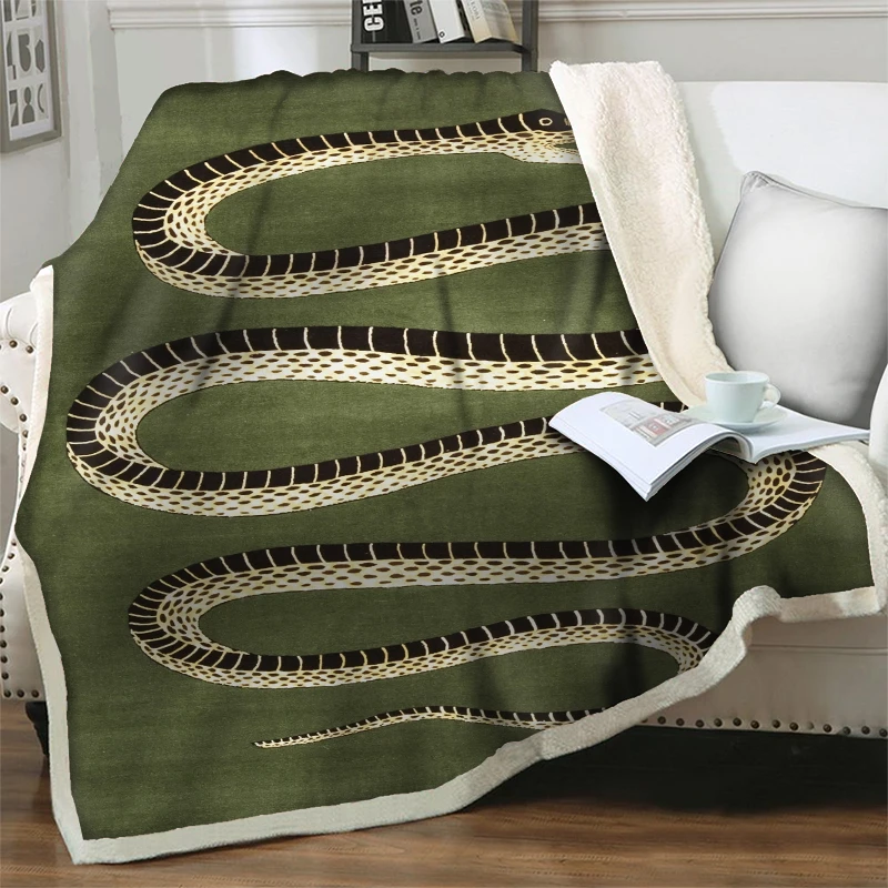

Snake 3D Printed Child Adult Quilt Nap Cover Plush Throw Blankets For Beds Sofa Chair Office Travel Picnic Blanket Drop Shipping