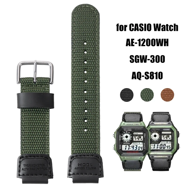 Cinturino di ricambio per orologio da uomo in resina per Casio AE-1000W AE-1200 AE-1300 AEQ-110W AQ-S800W AQ-S810W MRW-200H SGW-500H SGW-400H F-108WH W-215H W-218H W-735H