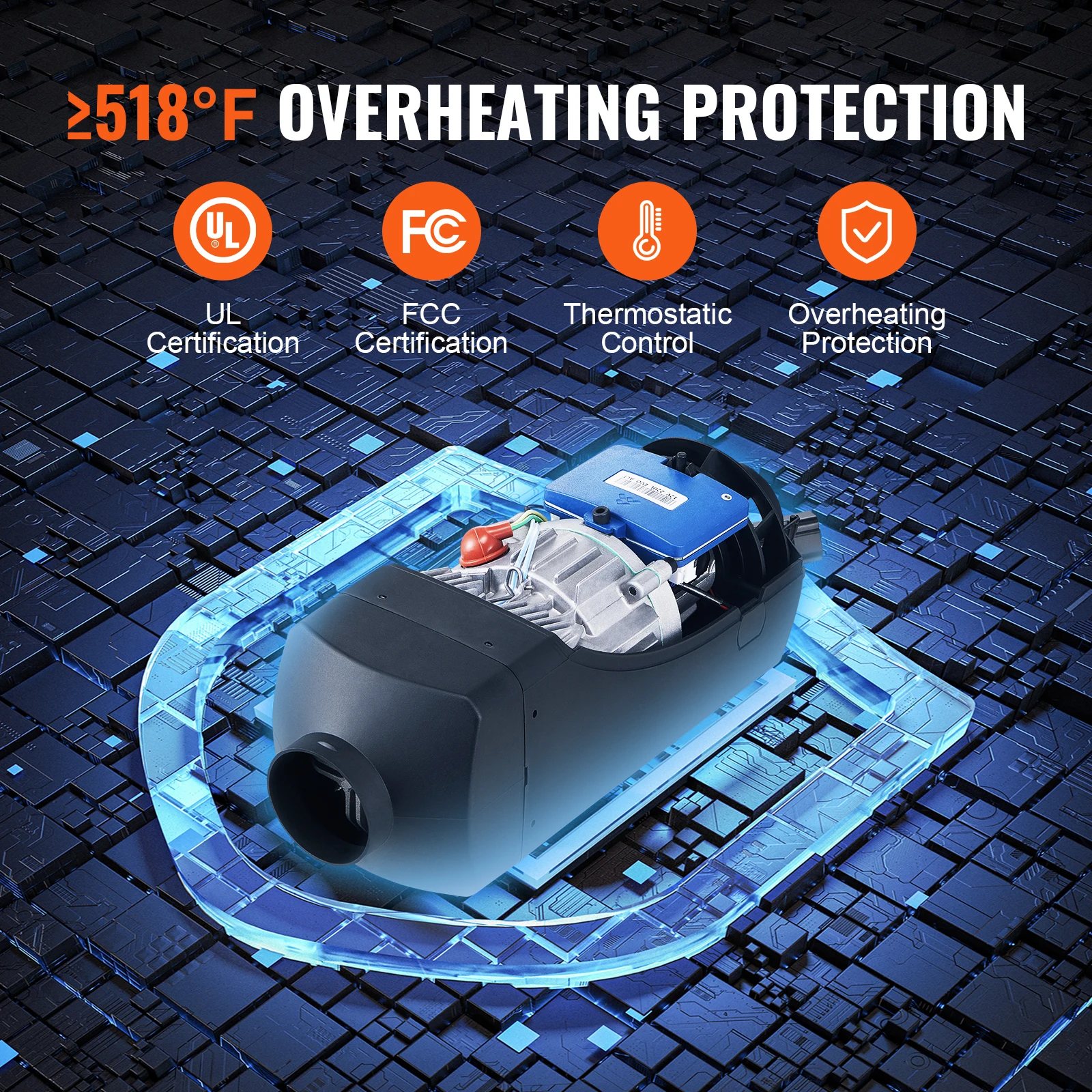 Diesel Air Heater 12V for Car RV Truck with Automatic Altitude