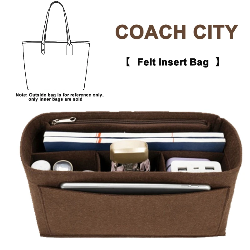 Felt Insert Bag Organizer for COCH CITY Tote Makeup Handbag Organizer Travel Inner Purse Portable Cosmetic Inside Bags 1