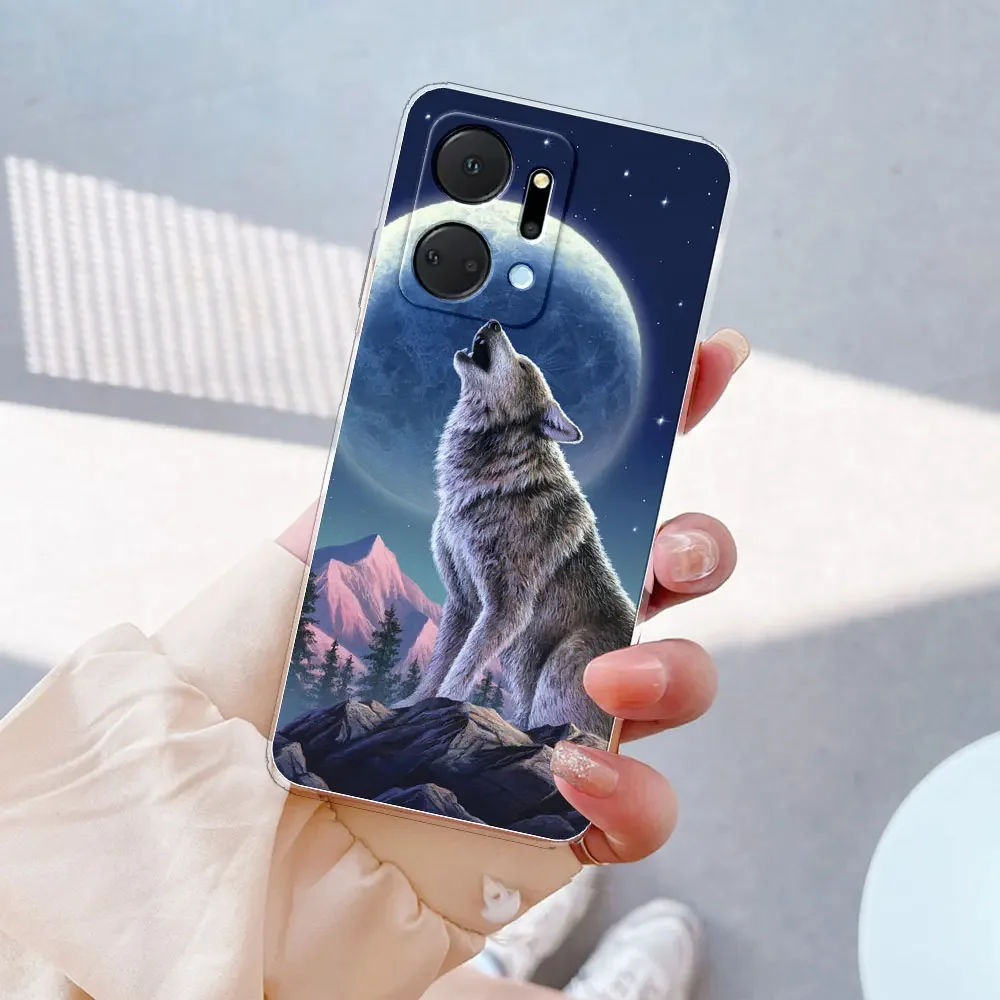 Per Honor X7 Custodia,Sottile Trasparente Silicone Urto Gradiente