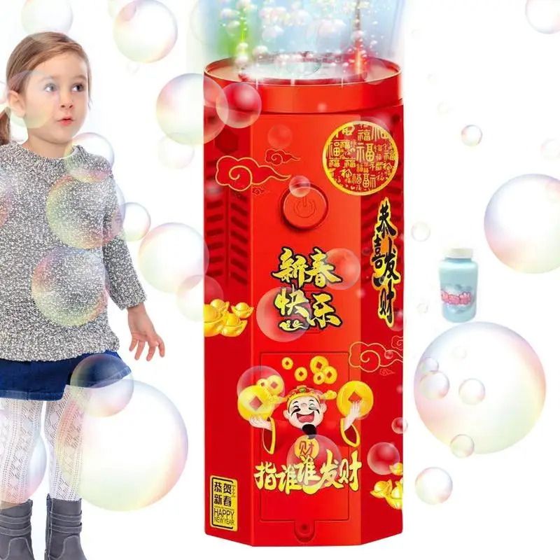 10//12/13Hole Firework Bubble Blower USB Automatic Bubble Maker Toys With Music And Colorful Light Electric Bubbles Machine Dec