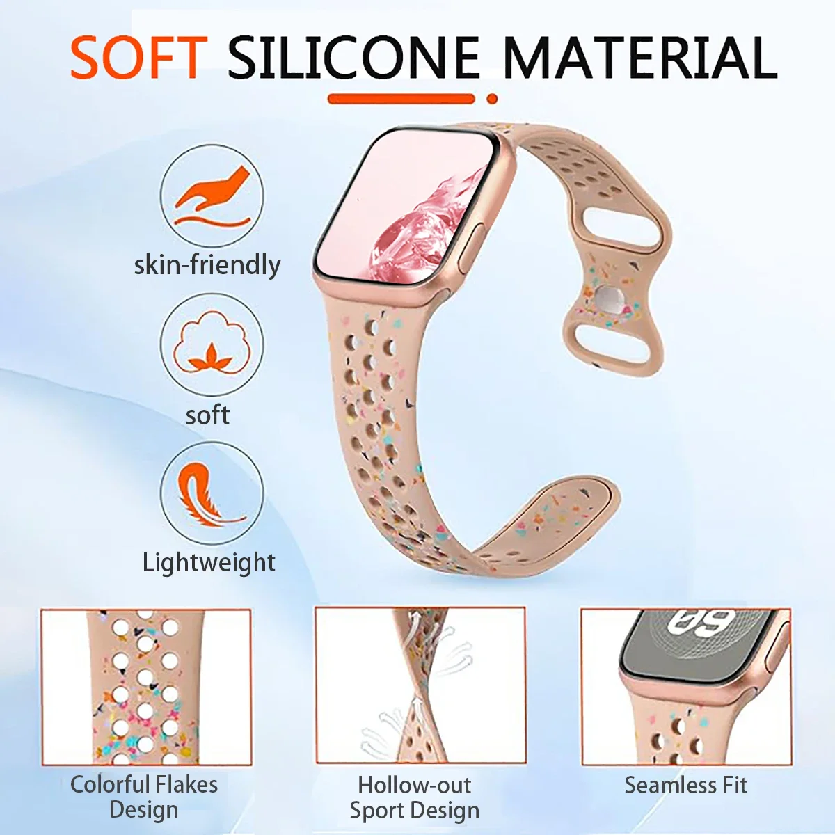 Breathable Sport Silicone Strap