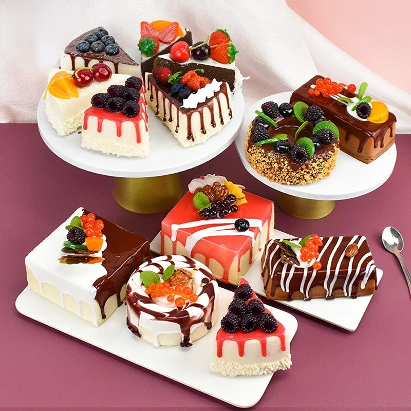 Lot De 5 Faux Desserts Alimentaires Miniatures - Gâteaux Et Beignets En PVC Réalistes - Accessoires Photo, Décoration - 6