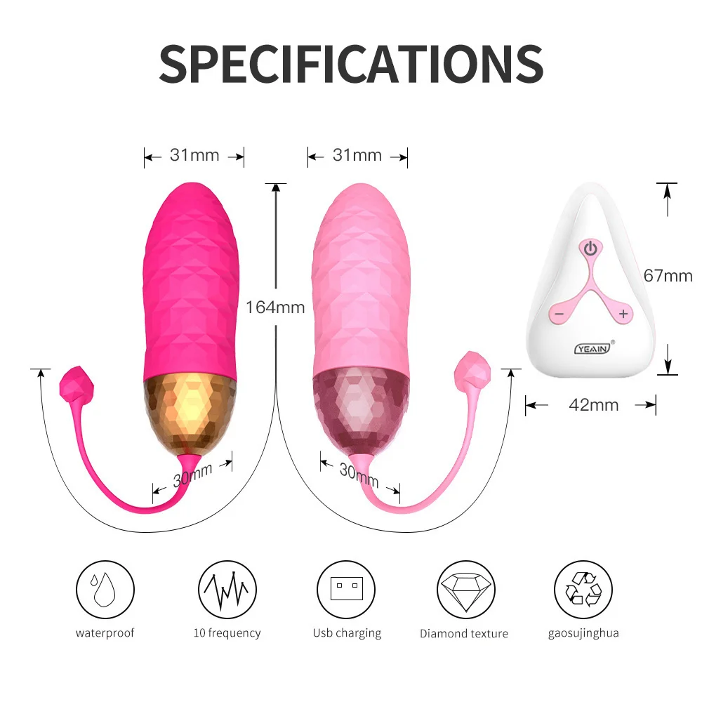 Remote Control Jump Egg Vibrator Colorful Diamonds 10 Speed G-Spot Vibrator With Remote Clitoris Stimulator Vaginal Toy Adult S3800be6997a34867a74f96b4facdd5261