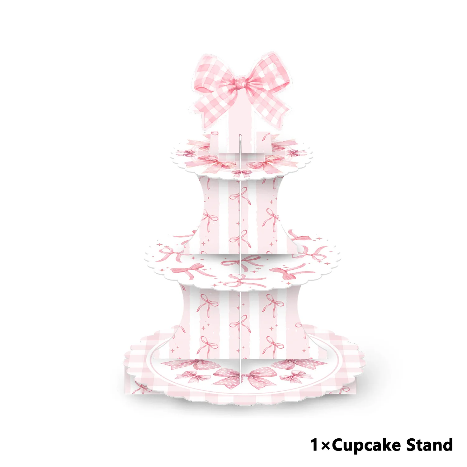 Pink Bow Themed Hanging Decor Banner Swirl for Girls' Birthday or Baby Shower Decorations