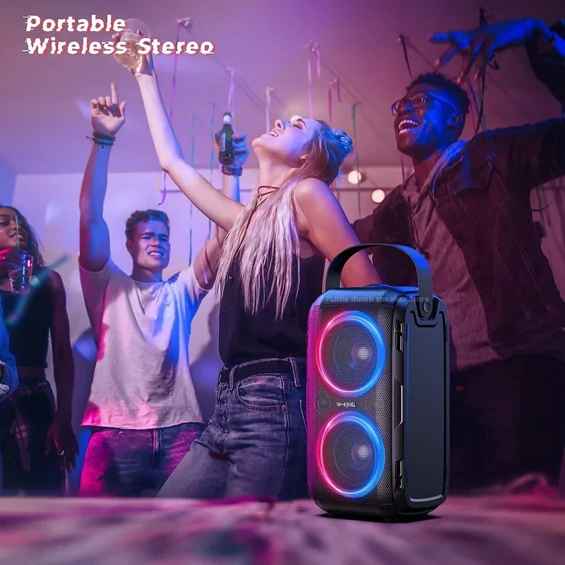

W-King T9 Family Karaoke Party Colorful RGB Wireles Bluetooth Speaker Portable 80W High-power TWS Stereo Subwoofer Caixa De Som