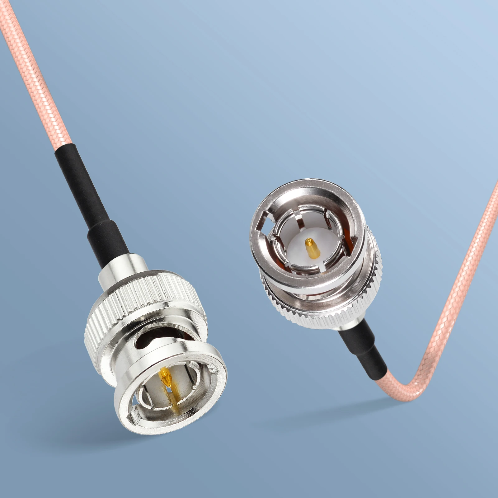 Superbat 75ohm BNC Plug Straight to Male Cable RG179 20cm Pigtail Network Connector for Electronics