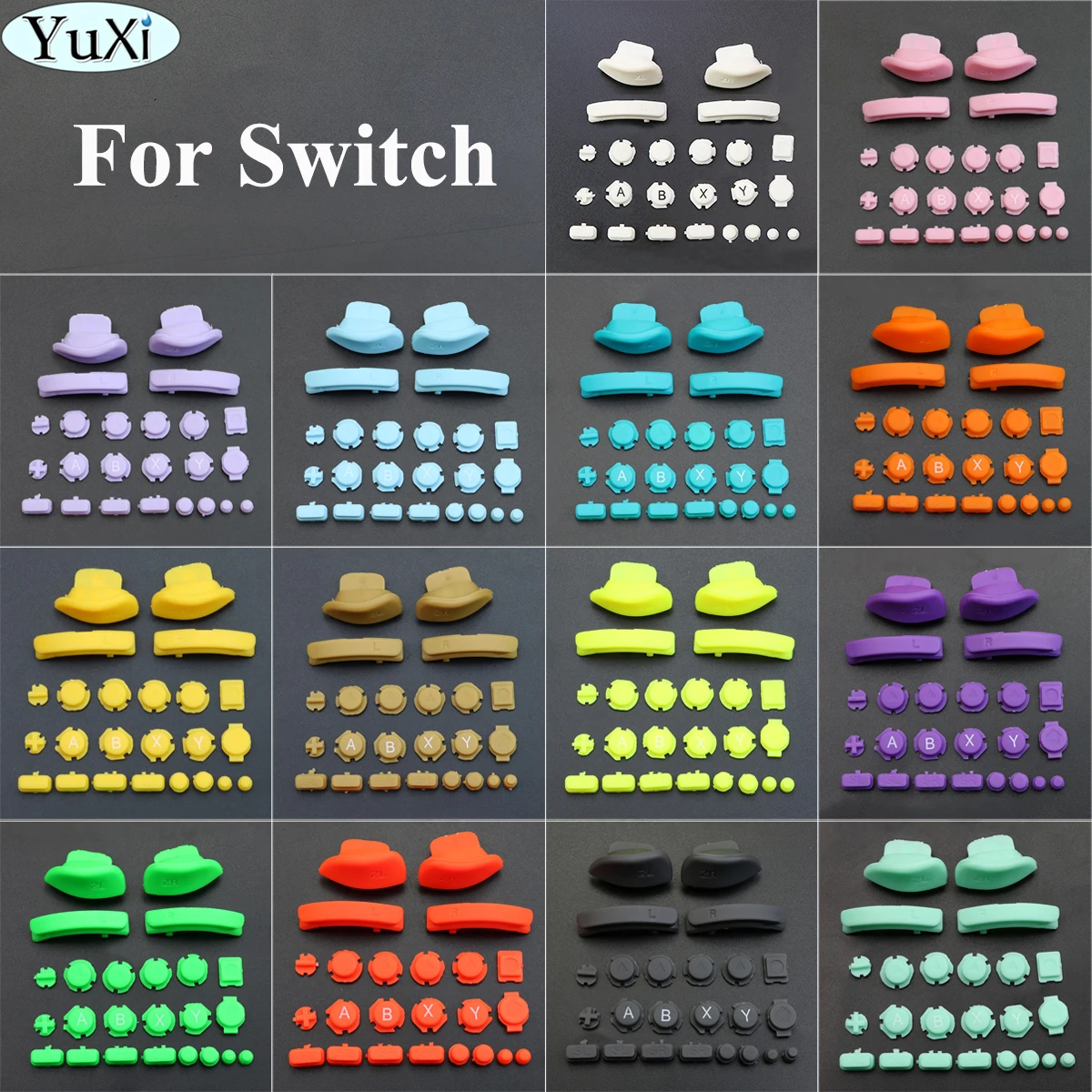 YuXi 1Set For NS Switch Button Combination Zl/Zr/L/R Joycon Shoulder Button Abxy Direction