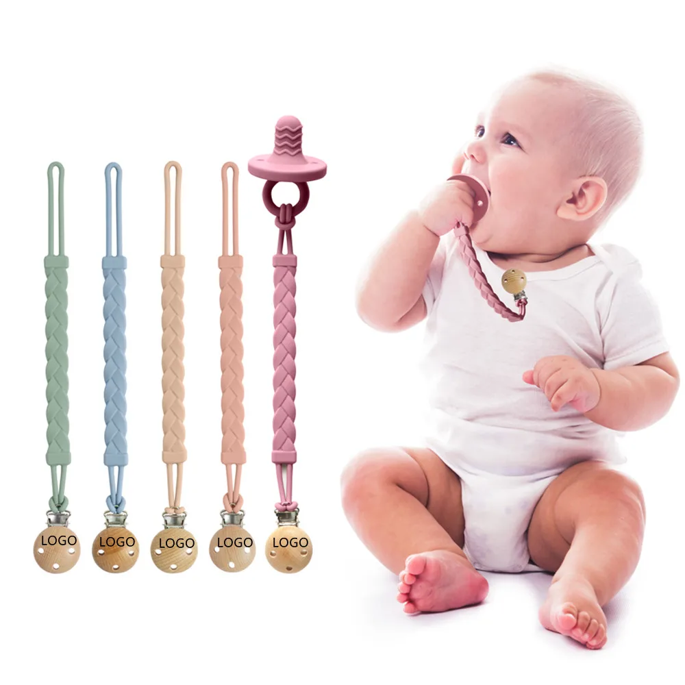 Free Personalized Name Baby Pacifier Chain Pacifier Holder Newborn Infant Toddler Nipple Soother Clips Silicone Teether Toy newborn baby pacifier clips chain rose gold bling silicone infant pacifier holder baby soother nipple dummy baby shower gifts