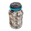 Money Box with Lcd Screen Capacity Coin Container Digital Lcd Counter Piggy Bank with Lock Secure 2.5l Plastic Coin for Home 5