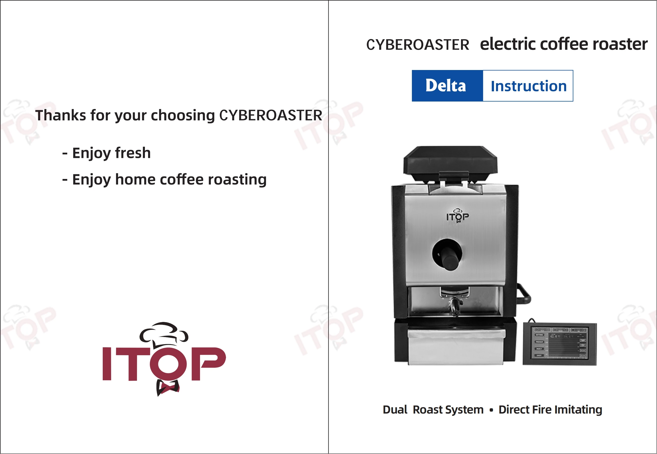 Description Picture 3 of itemITOP CBR-2 Generation 2 Electric Coffee Bean Roaster with Artisan System Commercial Roaster Automatic Roasting Machine 110V 220V