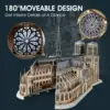 3D Puzzle for Adults Moveable Notre Dame de Paris Church Model Kits Large Challenge French Cathedral Brain Teaser 4