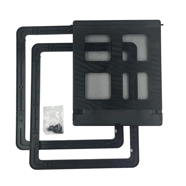 Screen Window Cat Door, Terrace Screen Door, Pet Door, Free Entry and Exit for Cats and Dogs, Magnetic Lockable Pet Screen Window Door, Dog Screen Window Door, High Quality Abs Material, Large and Small Size Optional, Simple Installation and Fast 3