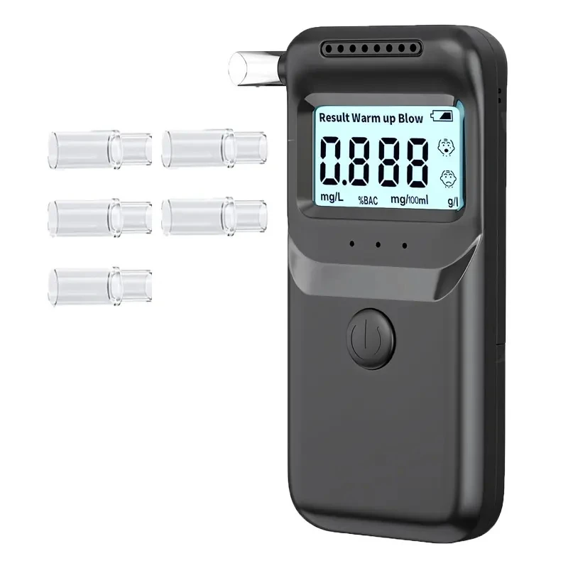Alcohol Breathalyzer Tester with Digital LCD Display Grade Accuracy Personal Alcohol Tester for Home Use Drunk Driving Analyzer