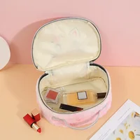 Fur Cat Cosmetic Bag Women Plush Makeup Bag Female Beauty Case Travel Large Toiletry Makeup Case Bag Female Girl Organizer Bags 2