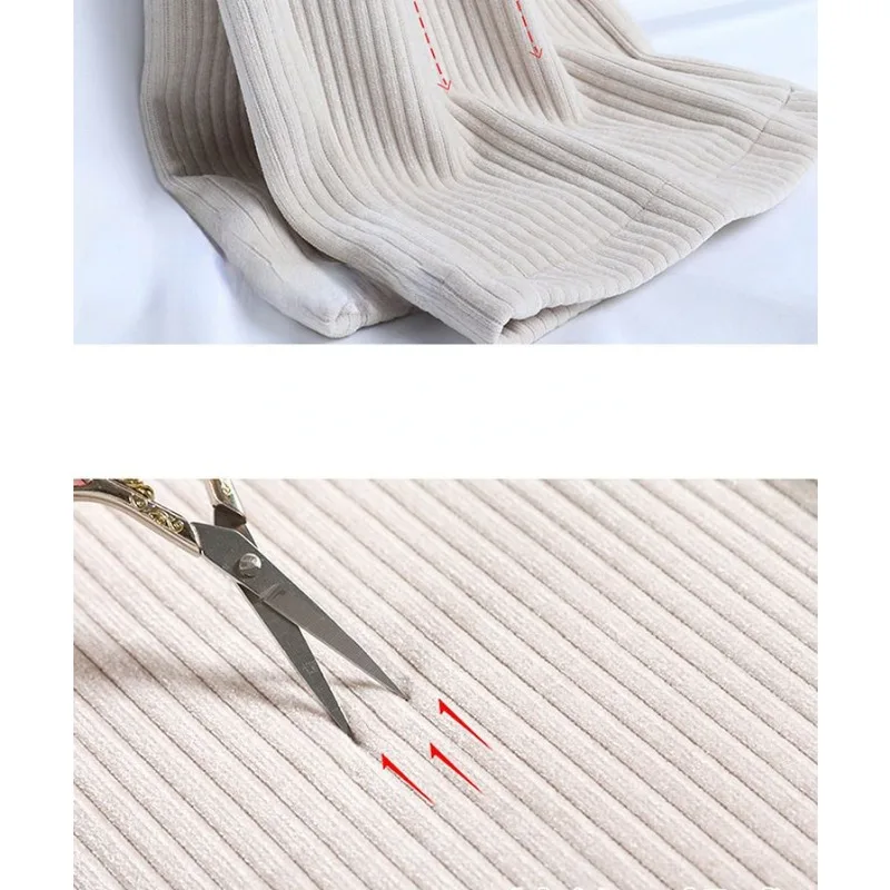 2023 New Chenille Wide-leg Pants Women Spring Autumn High-waisted Slim Straight Trousers Corduroy Loose Versatile Slacks