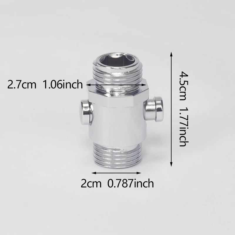 Male Thread Shower Head Arm Diverter Valve Bidet Sprayer Head Water Shut-Off Angle Valve Flow Regulator