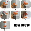 2-60Pc Male Angle Tile Leveling System Clips Spacers with Tape for Wall Floor Ceramic Fixing Laying Building Construction Tools 6